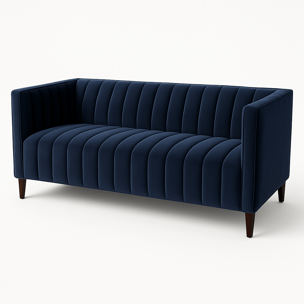 Calcutta Velvet Living Sofa – Tufted Premium Sofa in Emerald Green, Navy Blue & Charcoal Grey - Sekar Lifestyle