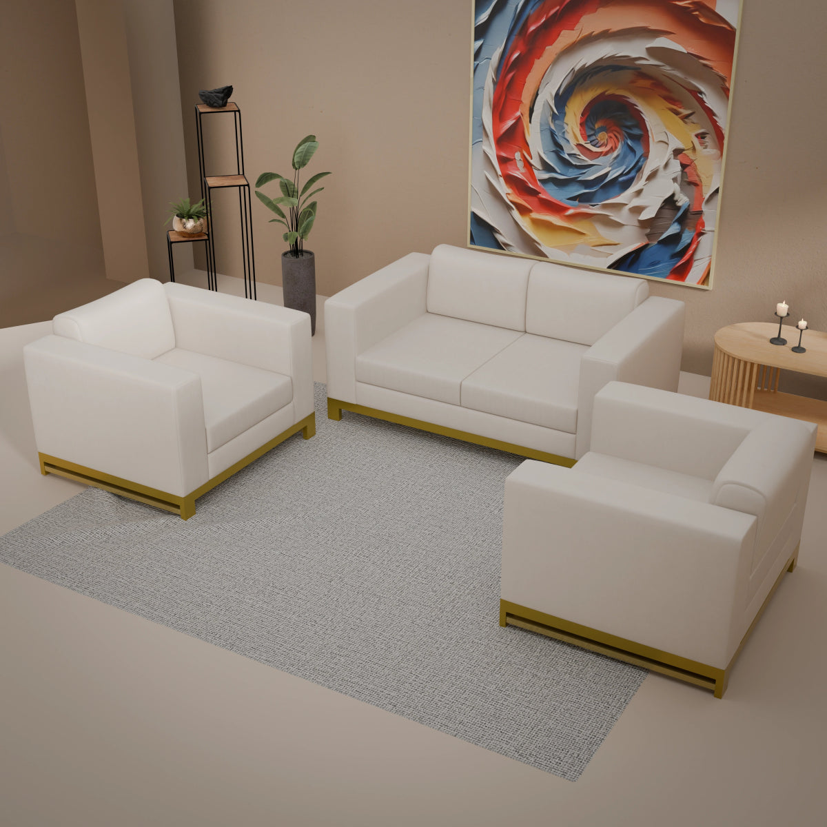 Eleganza Series Leatherette Sofa - Sekar Lifestyle