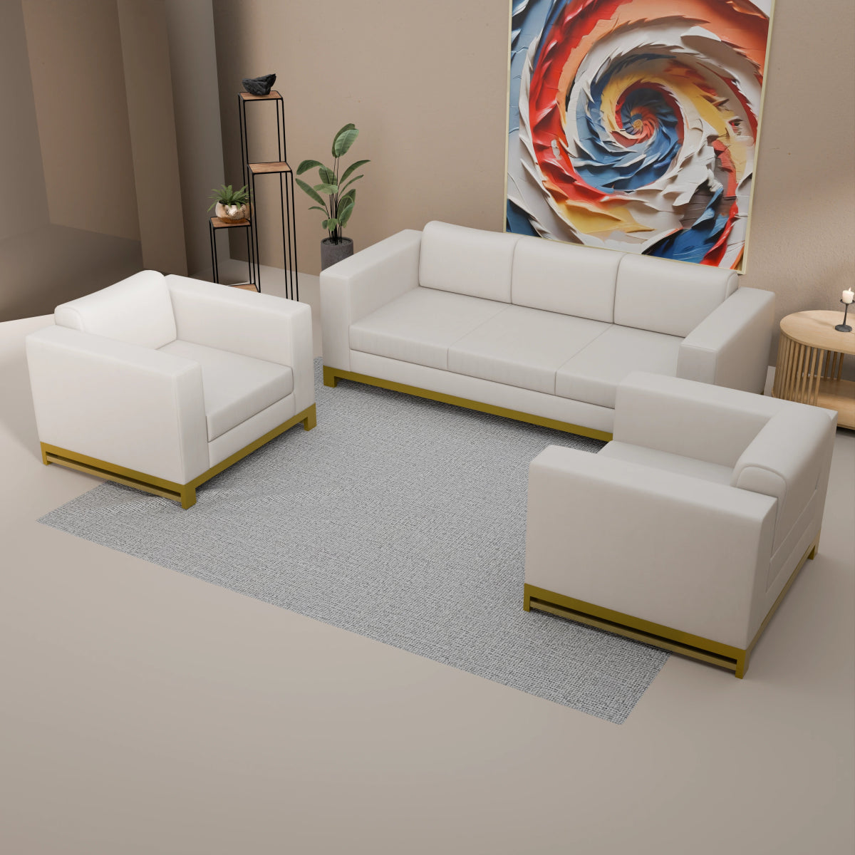 Eleganza Series Leatherette Sofa - Sekar Lifestyle