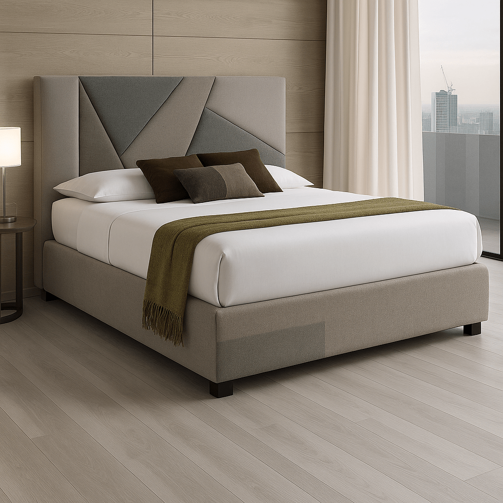 Jubilee Heritage Frame – Upholstered Bed with Designer Headboard - Sekar Lifestyle