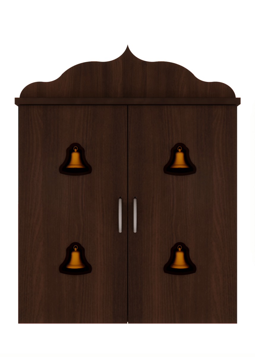 Pooja Stand (2 x 2 Feet, Dark Brown) - Sekar Lifestyle