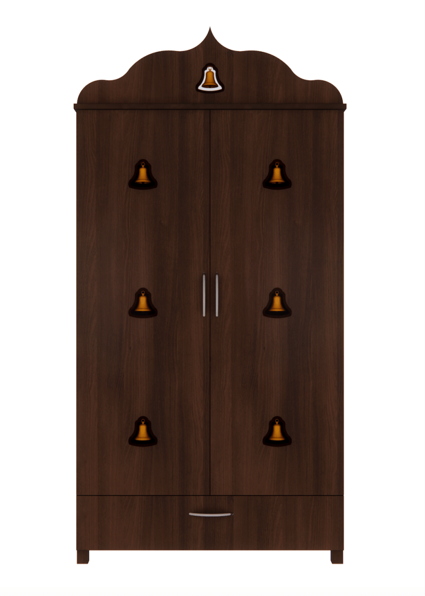 Pooja Stand (5 x 3 Feet, Dark Brown with Draw) - Sekar Lifestyle