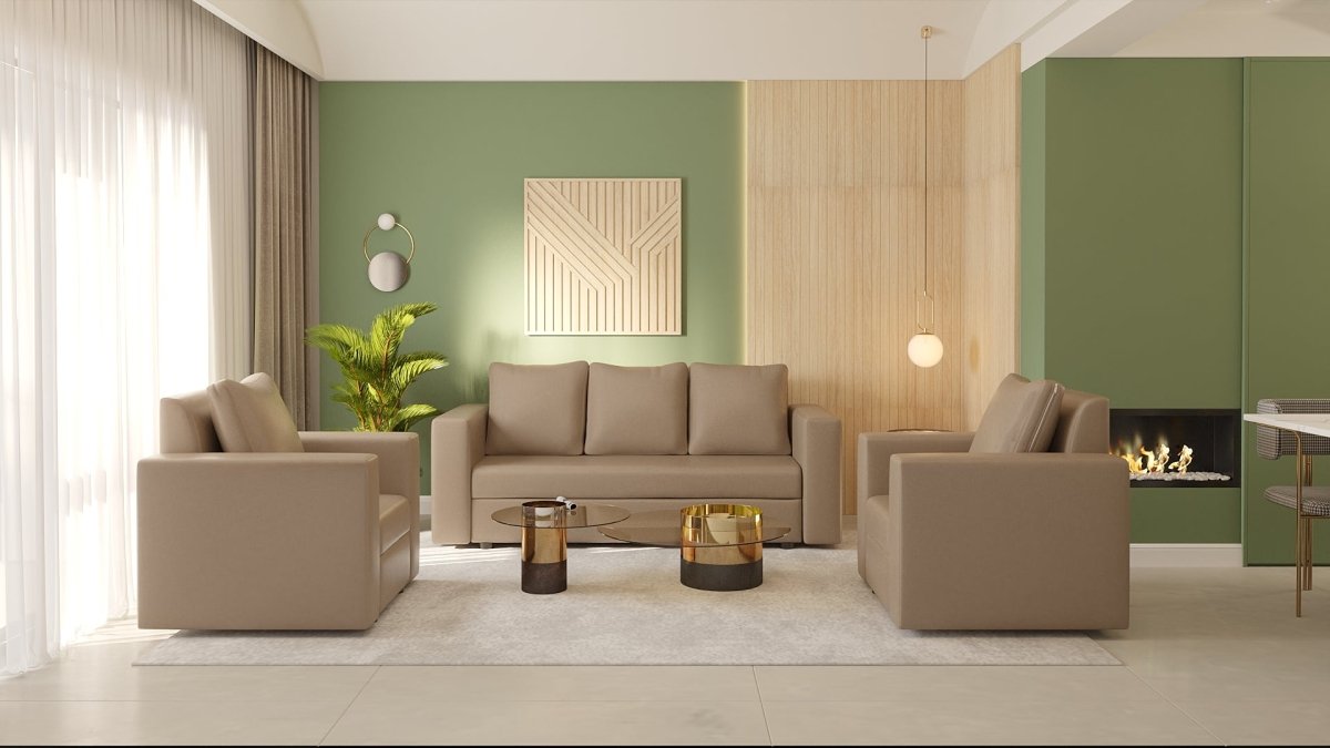 Couch Series with Pillows Leatherette Sofa - Sekar Lifestyle