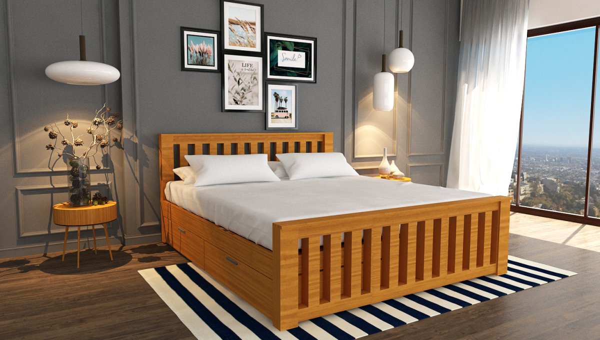 Pinewood Classic Bed Series - Sekar Lifestyle
