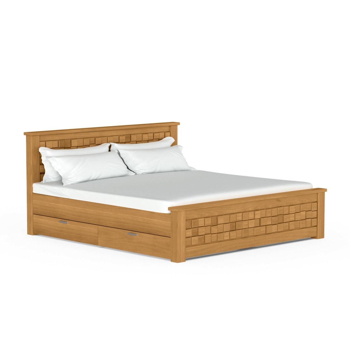 Solidwood Slab Series Bed - Sekar Lifestyle