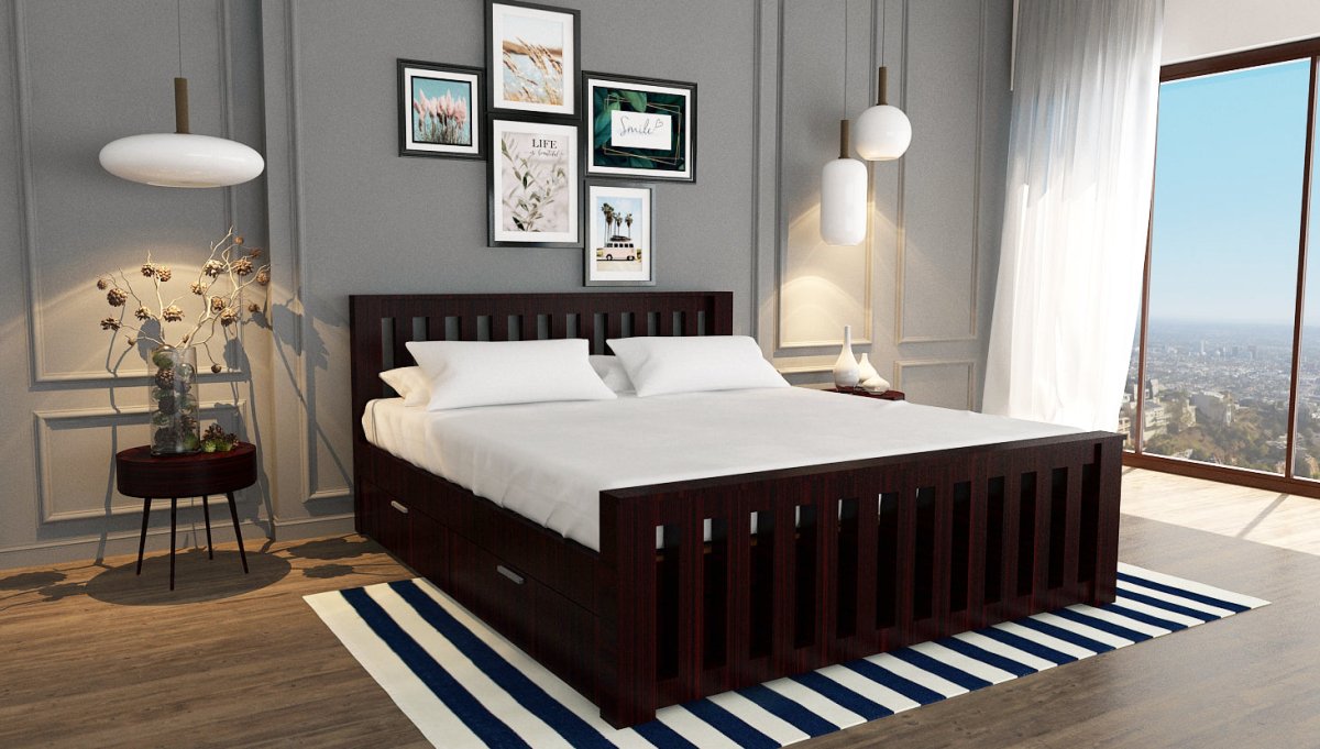 Teak Wood Classic Bed Series - Sekar Lifestyle