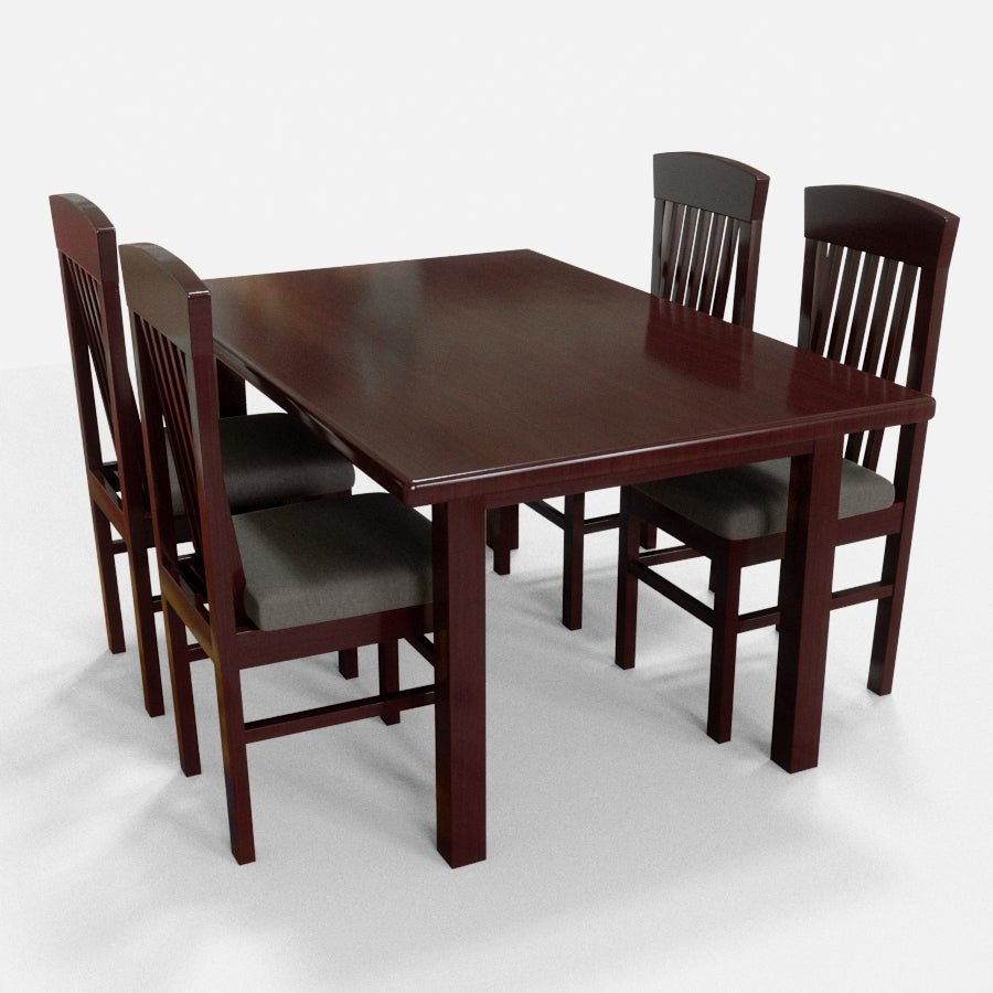 Teak Wood Standard Series Rectangle Dining Table Set - Sekar Lifestyle