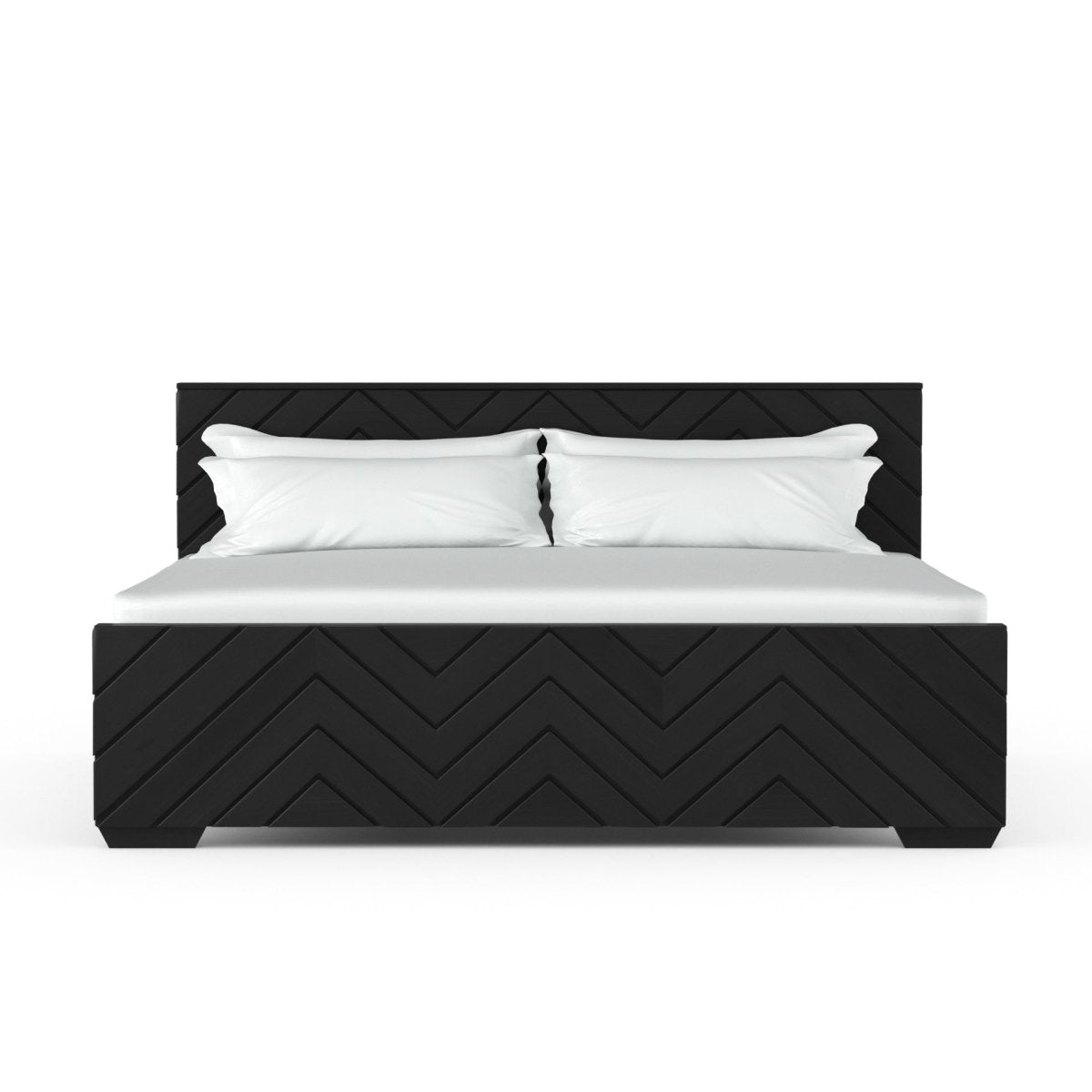 Teak Wood Zigzag Series Bed - Sekar Lifestyle
