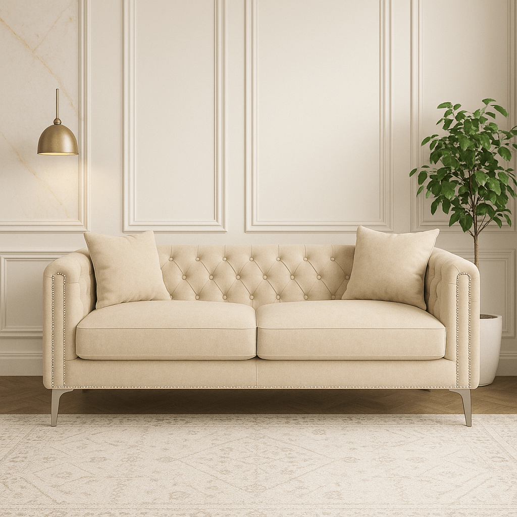 Bombay Bliss Seating – Classic Chesterfield Sofa for Modern Homes - Sekar Lifestyle