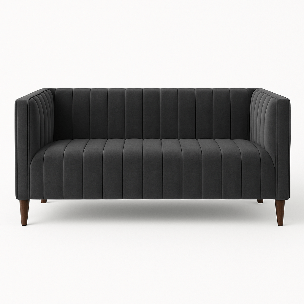 Calcutta Velvet Living Sofa – Tufted Premium Sofa in Emerald Green, Navy Blue & Charcoal Grey - Sekar Lifestyle