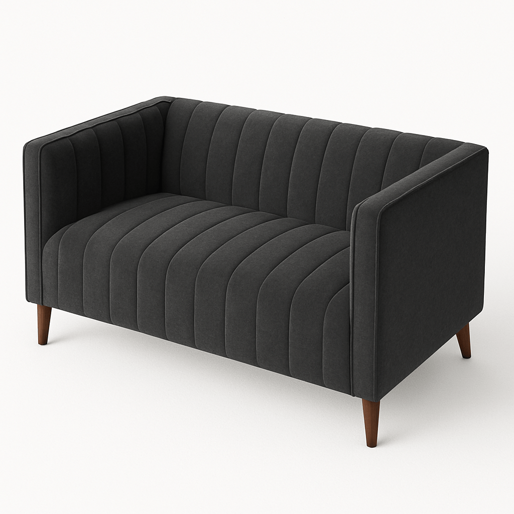 Calcutta Velvet Living Sofa – Tufted Premium Sofa in Emerald Green, Navy Blue & Charcoal Grey - Sekar Lifestyle