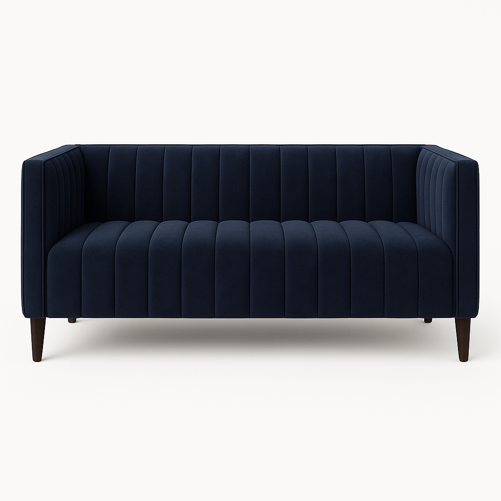 Calcutta Velvet Living Sofa – Tufted Premium Sofa in Emerald Green, Navy Blue & Charcoal Grey - Sekar Lifestyle