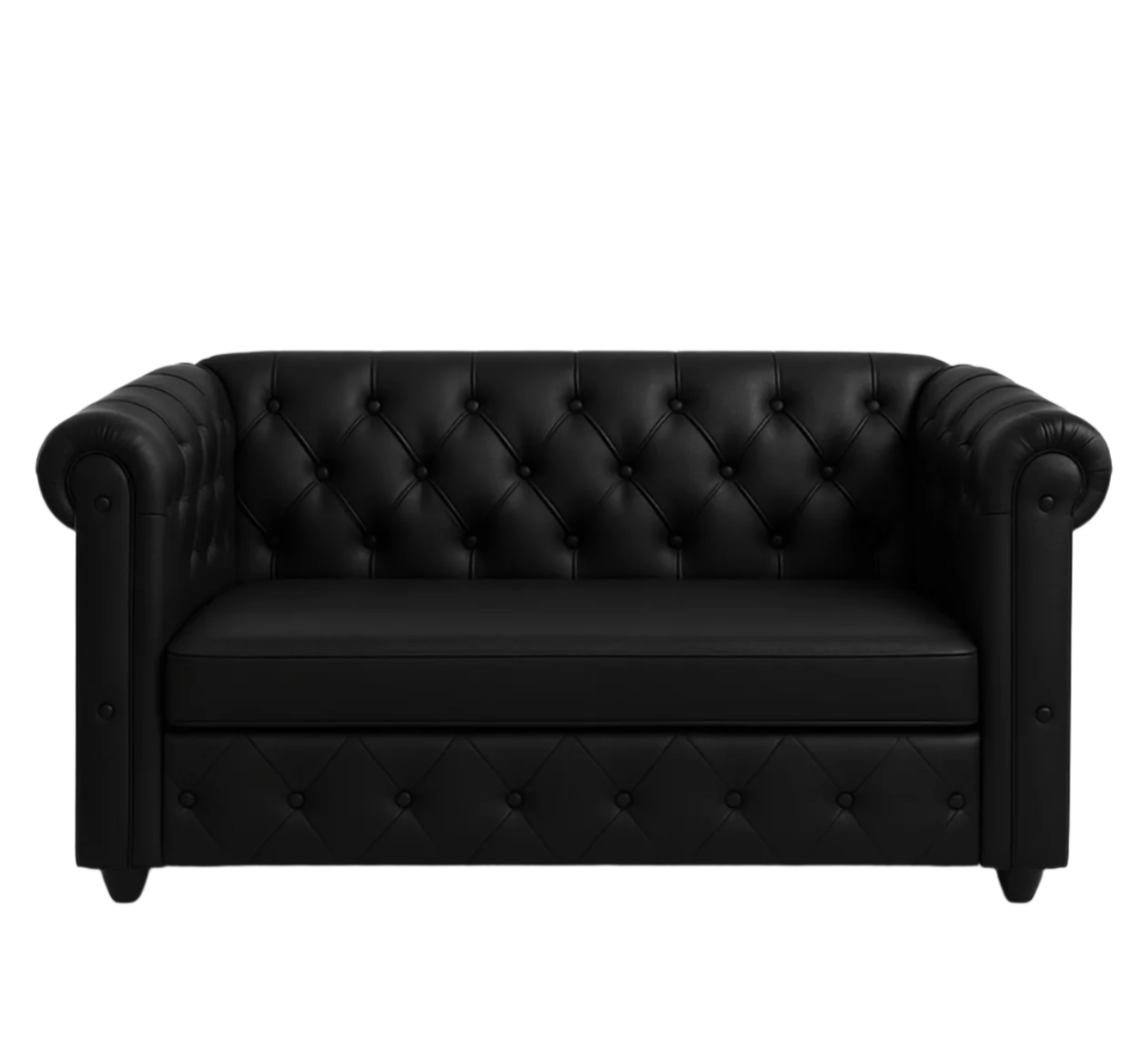 Chester Mini Sofa – Compact Chesterfield Style 2 - Seater in Black, Brown & Beige - Sekar Lifestyle