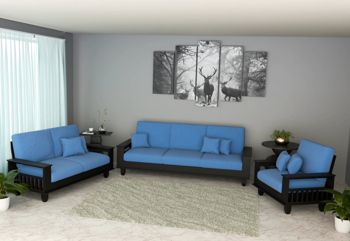 China Teak Heritage Wooden Sofa Set – Premium Furniture with Cushions & Pillows - Sekar Lifestyle