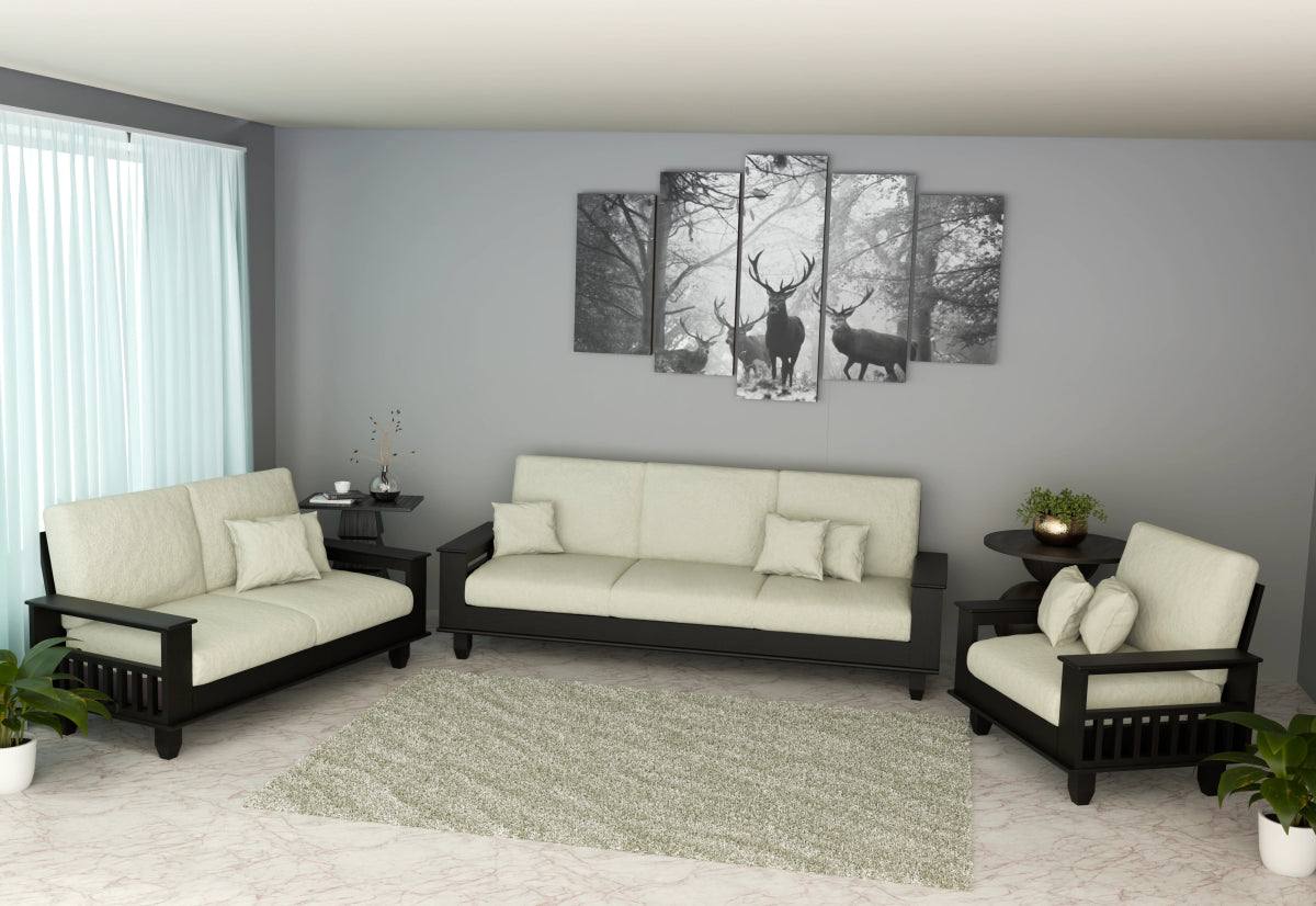 China Teak Heritage Wooden Sofa Set – Premium Furniture with Cushions & Pillows - Sekar Lifestyle