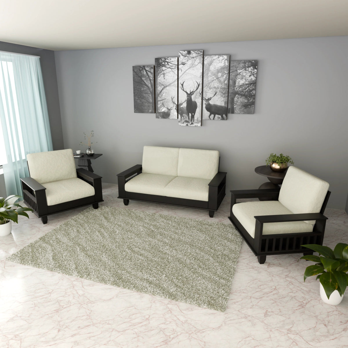 China Teak Heritage Wooden Sofa Set – Premium Furniture with Cushions - Sekar Lifestyle