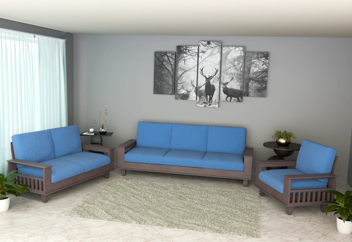 China Teak Heritage Wooden Sofa Set – Premium Furniture with Cushions - Sekar Lifestyle