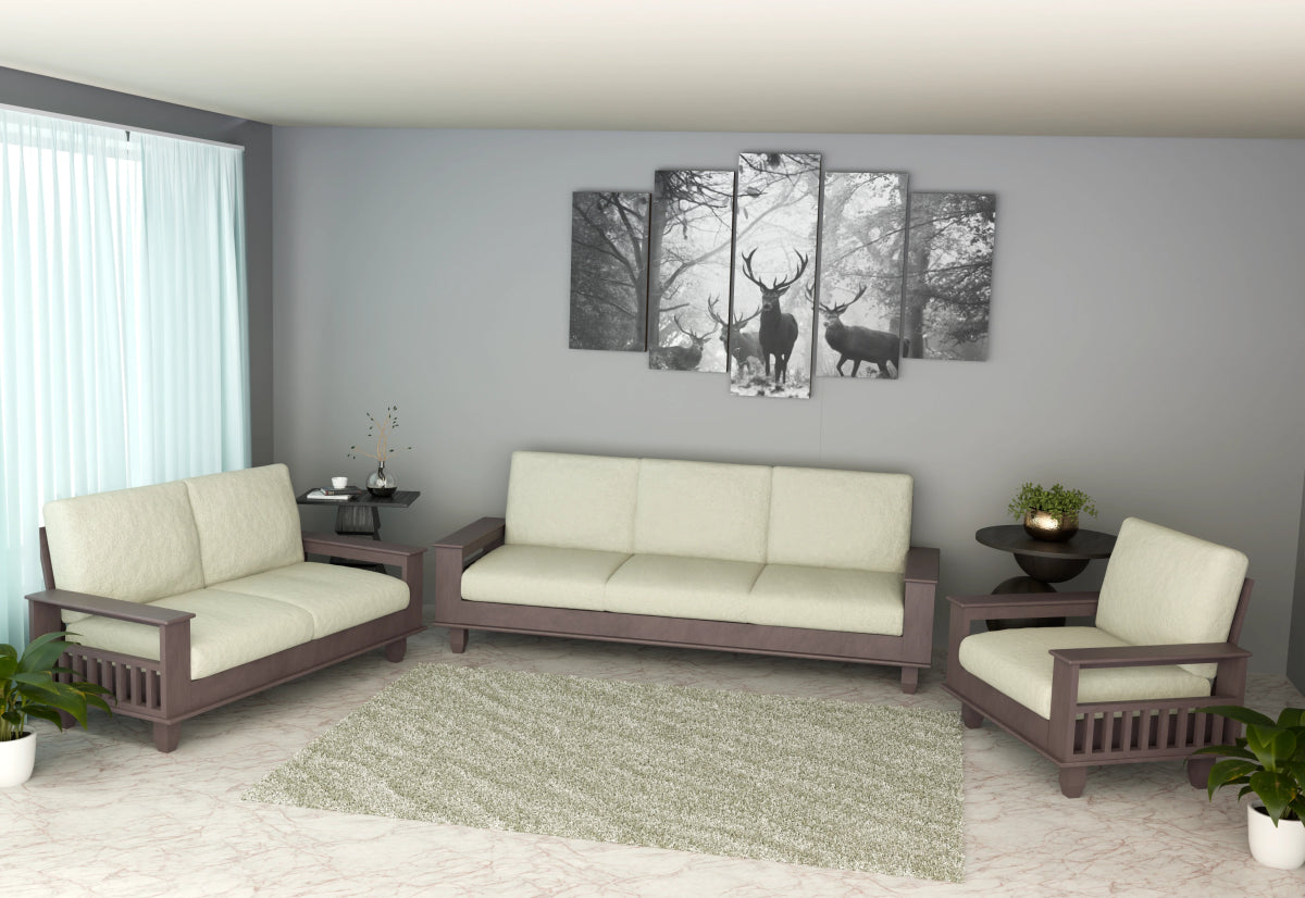 China Teak Heritage Wooden Sofa Set – Premium Furniture with Cushions - Sekar Lifestyle