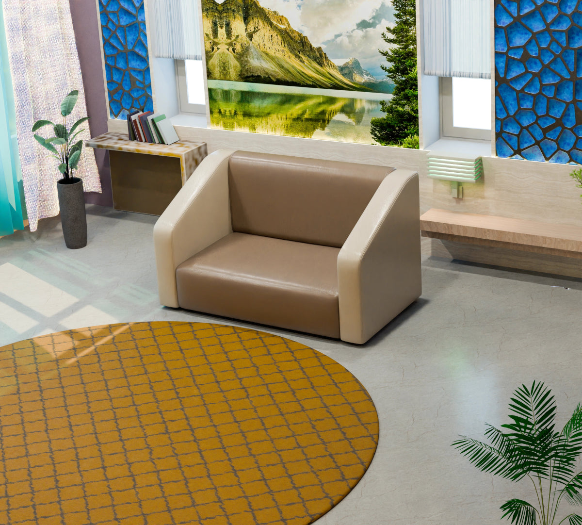 Essentia Series Dual Colour Leatherette Sofa - Sekar Lifestyle