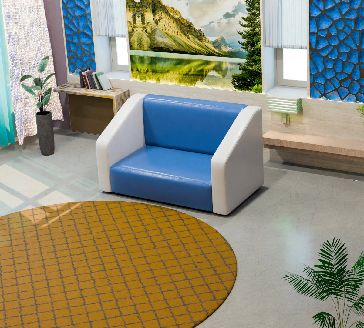 Essentia Series Dual Colour Leatherette Sofa - Sekar Lifestyle