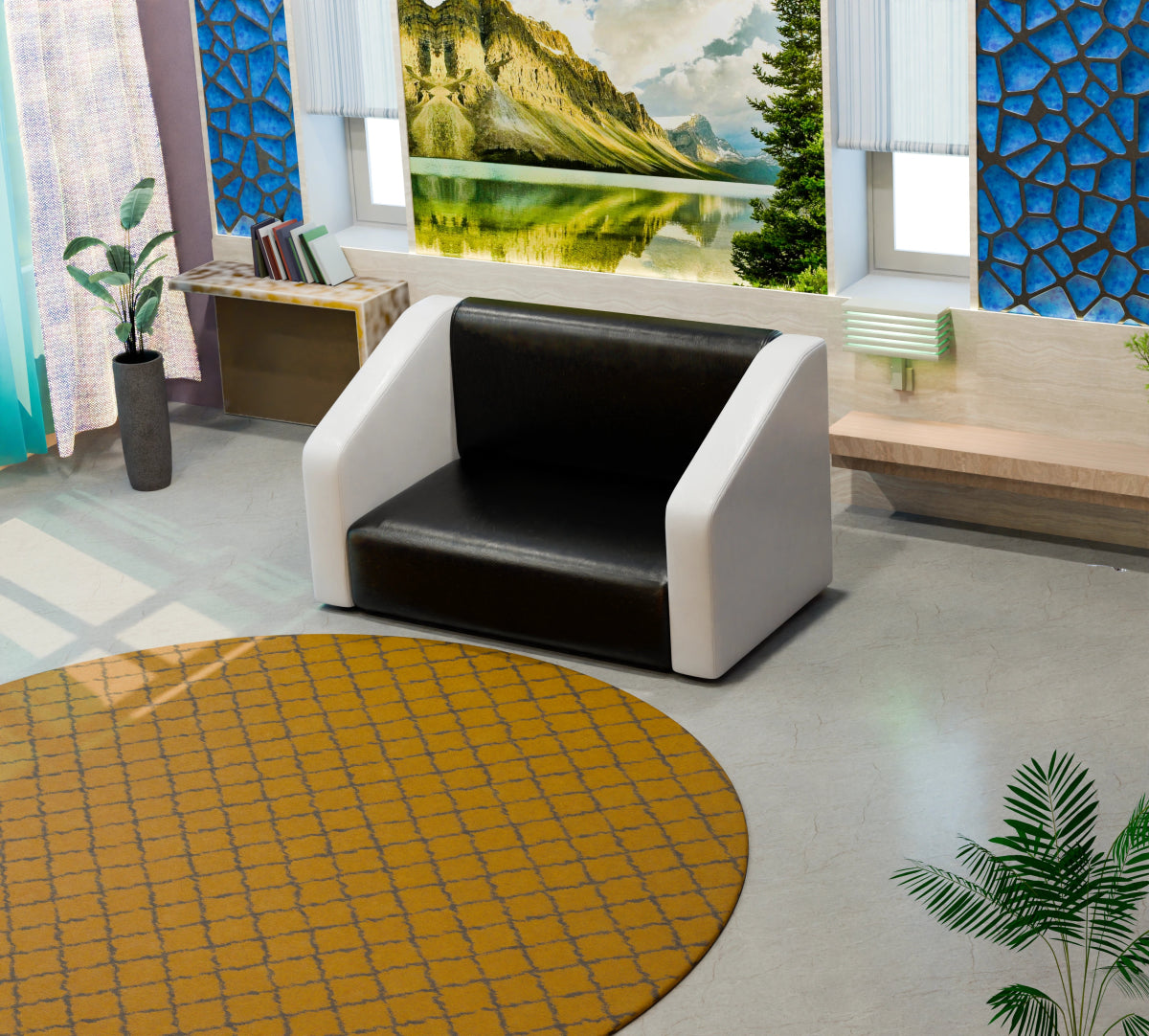 Essentia Series Dual Colour Leatherette Sofa - Sekar Lifestyle