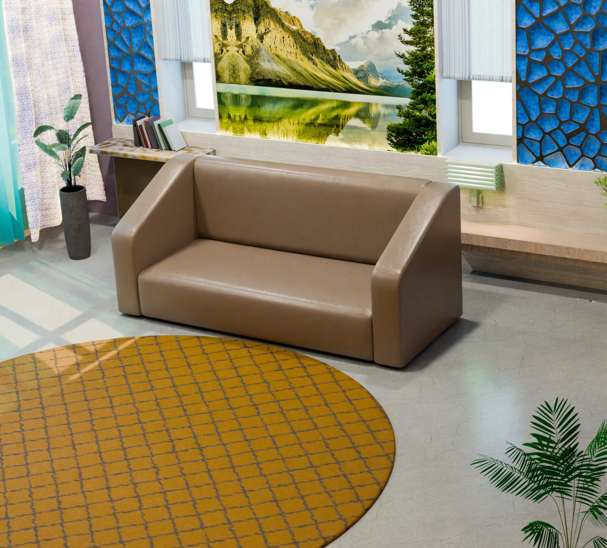 Essentia Series Leatherette Sofa - Sekar Lifestyle