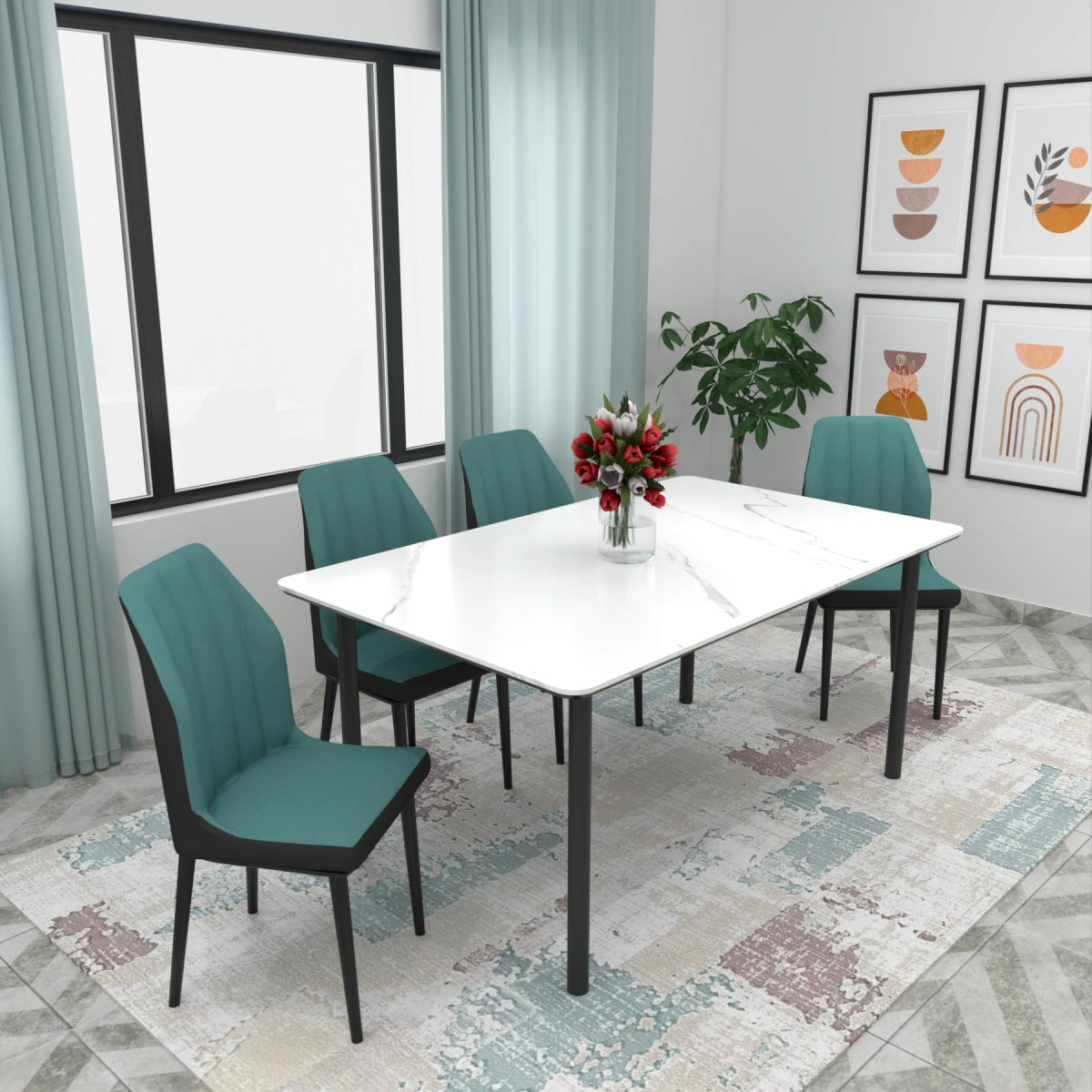 Imperial White Dining Set – Timeless Elegance for Your Dining Space - Sekar Lifestyle