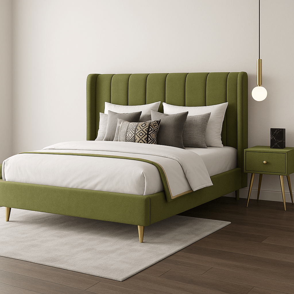 Indiranagar Bliss Bed – Premium Upholstered Comfort with Modern Elegance - Sekar Lifestyle