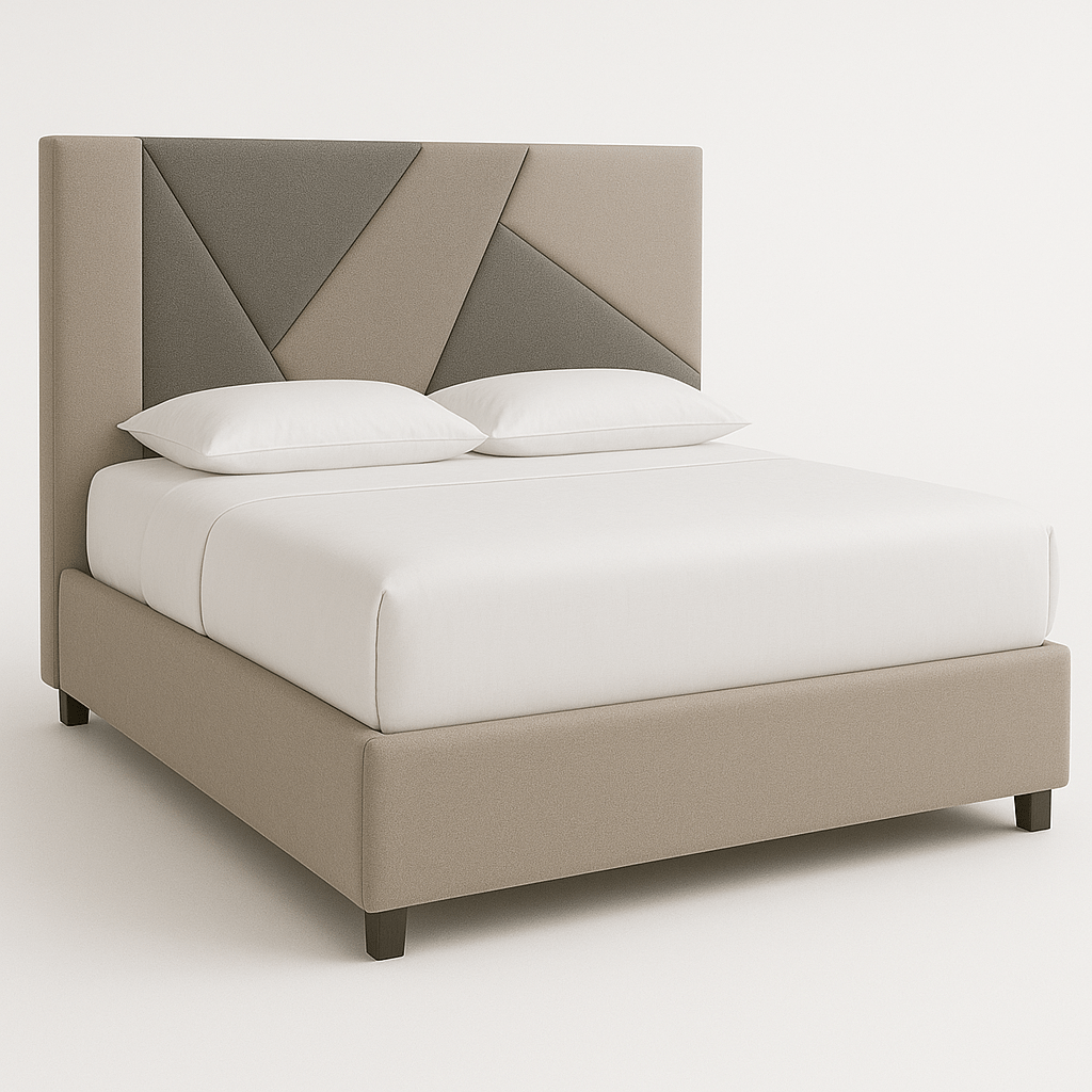 Jubilee Heritage Frame – Upholstered Bed with Designer Headboard - Sekar Lifestyle