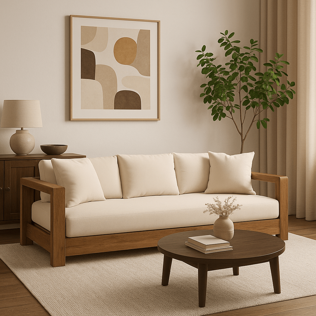 Kochi Klassic – Timeless Wooden Sofa Series - Sekar Lifestyle