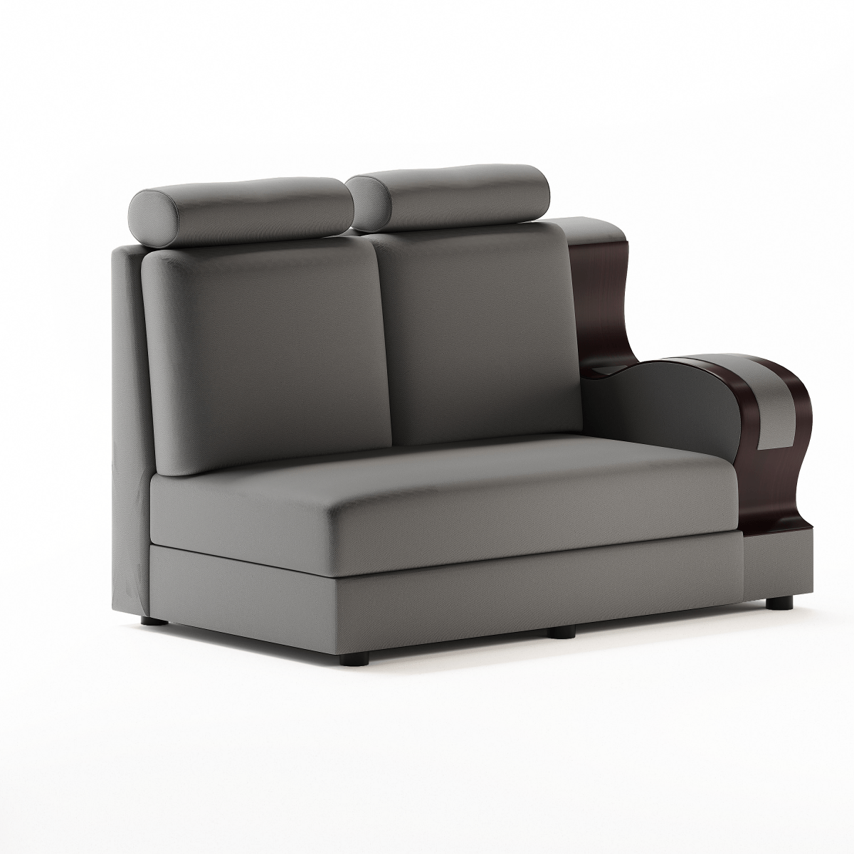 L Shape Corner Fabric Sofa Set [with Wooden Handles] - Sekar Lifestyle