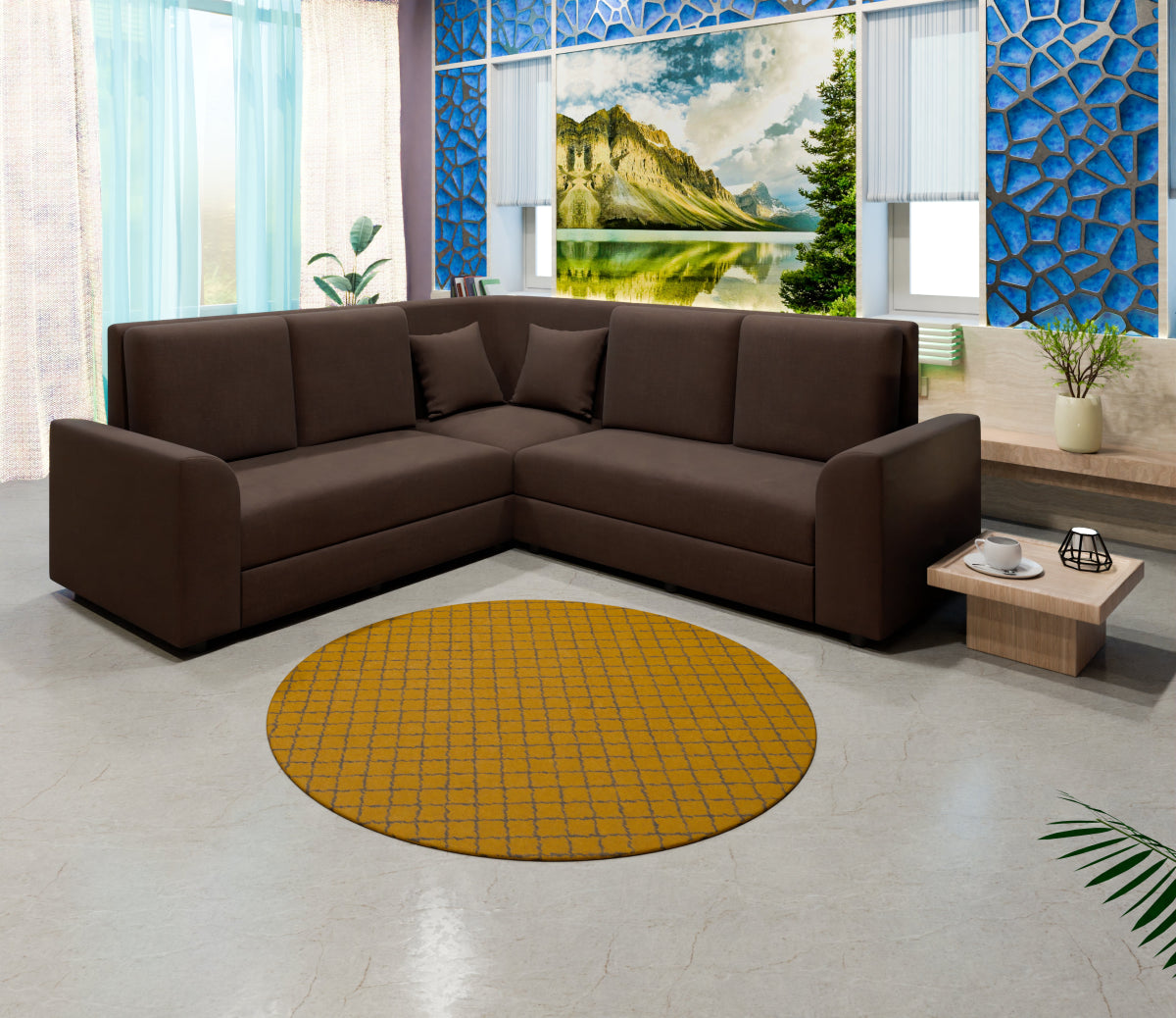 Lounge Series Fabric Corner Sofa - Sekar Lifestyle
