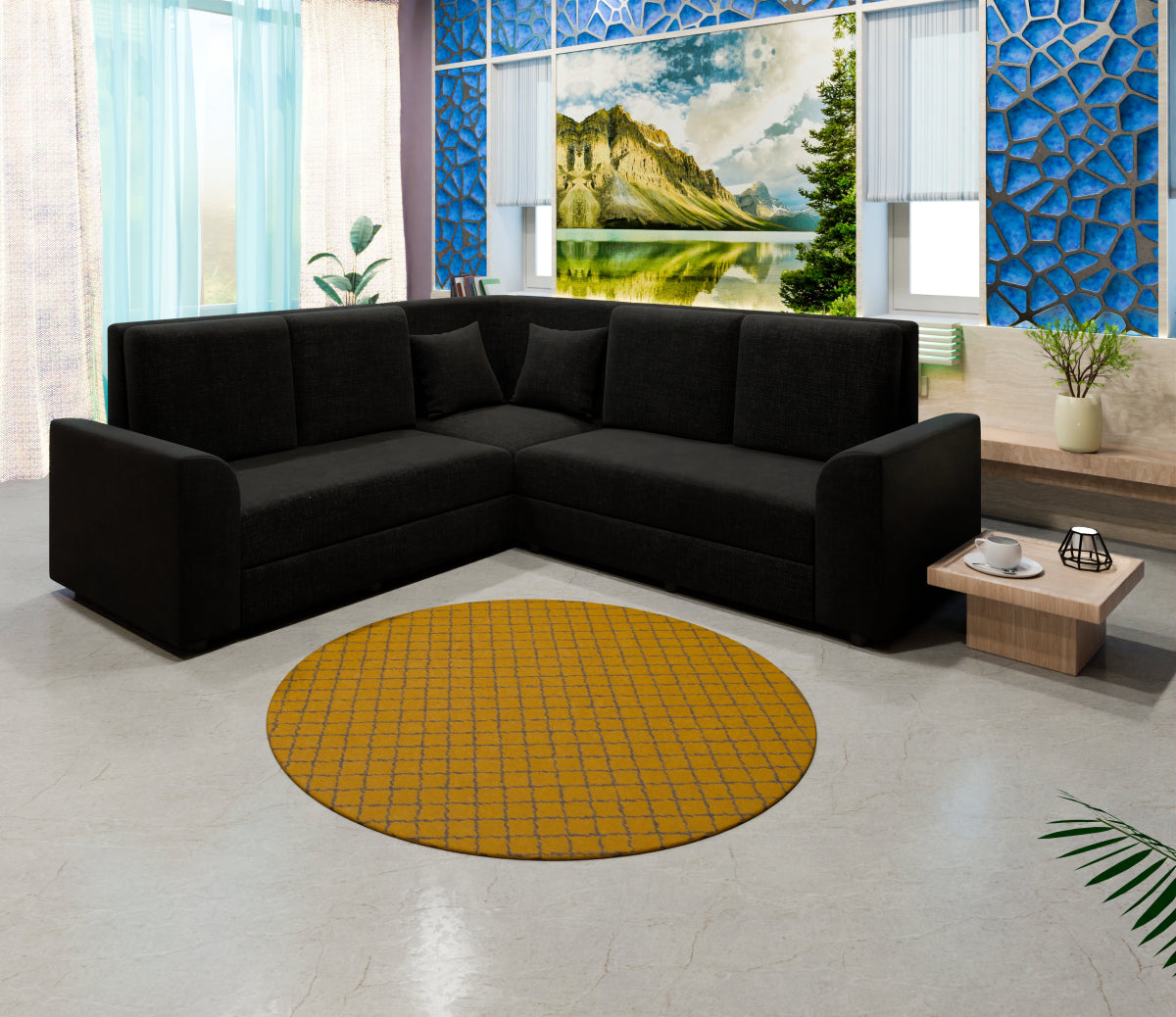 Lounge Series Fabric Corner Sofa - Sekar Lifestyle