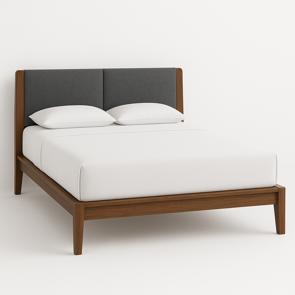 Oslo Upholstered Bed – Queen & King Size Wooden Frame - Sekar Lifestyle