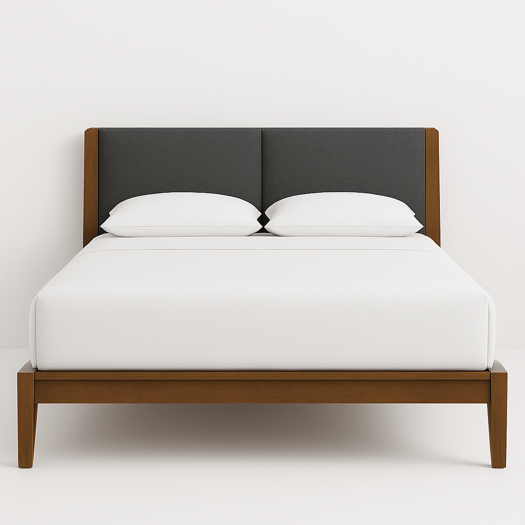 Oslo Upholstered Bed – Queen & King Size Wooden Frame - Sekar Lifestyle