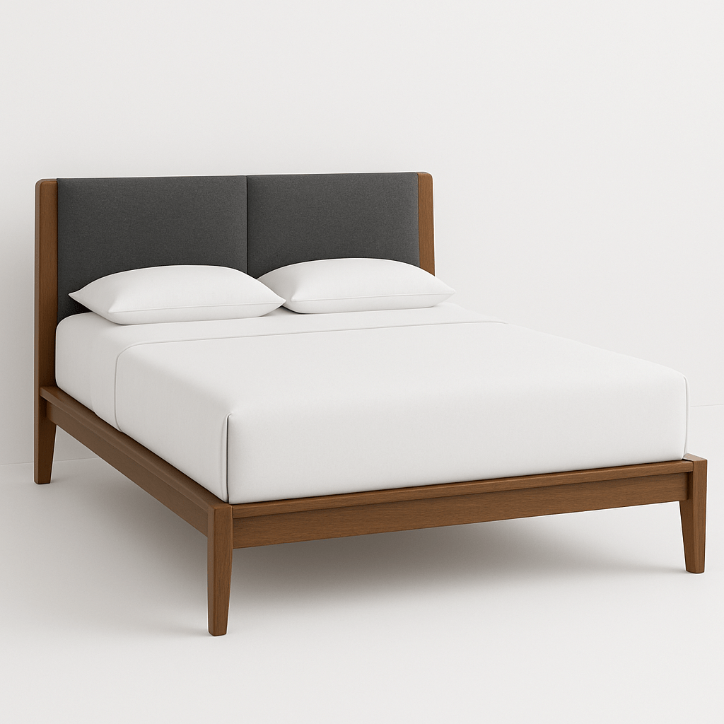 Oslo Upholstered Bed – Queen & King Size Wooden Frame - Sekar Lifestyle