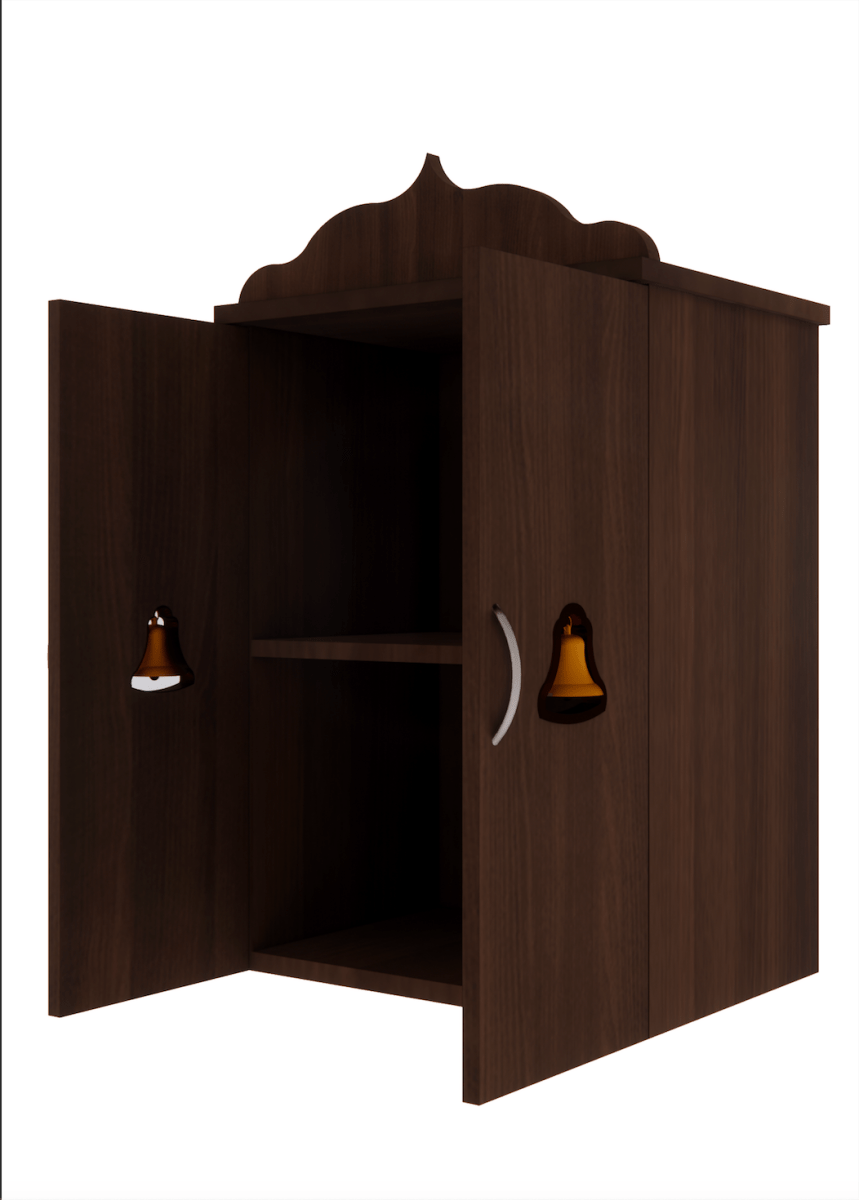 Pooja Stand (2 x 1.5 Feet, Dark Brown) - Sekar Lifestyle