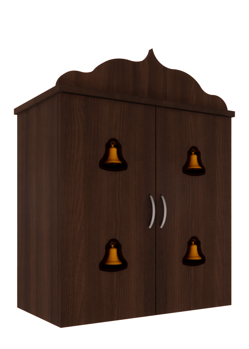 Pooja Stand (2 x 2 Feet, Dark Brown) - Sekar Lifestyle