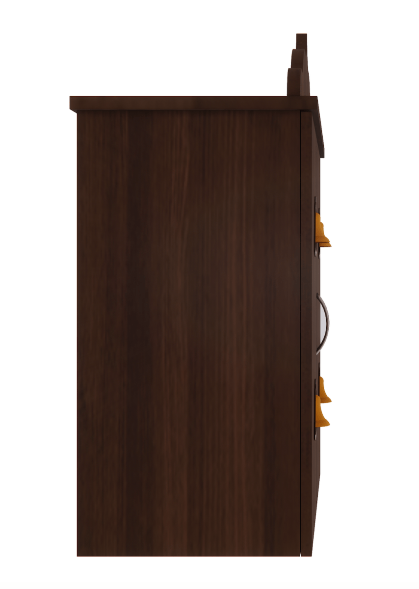 Pooja Stand (2 x 2 Feet, Dark Brown) - Sekar Lifestyle