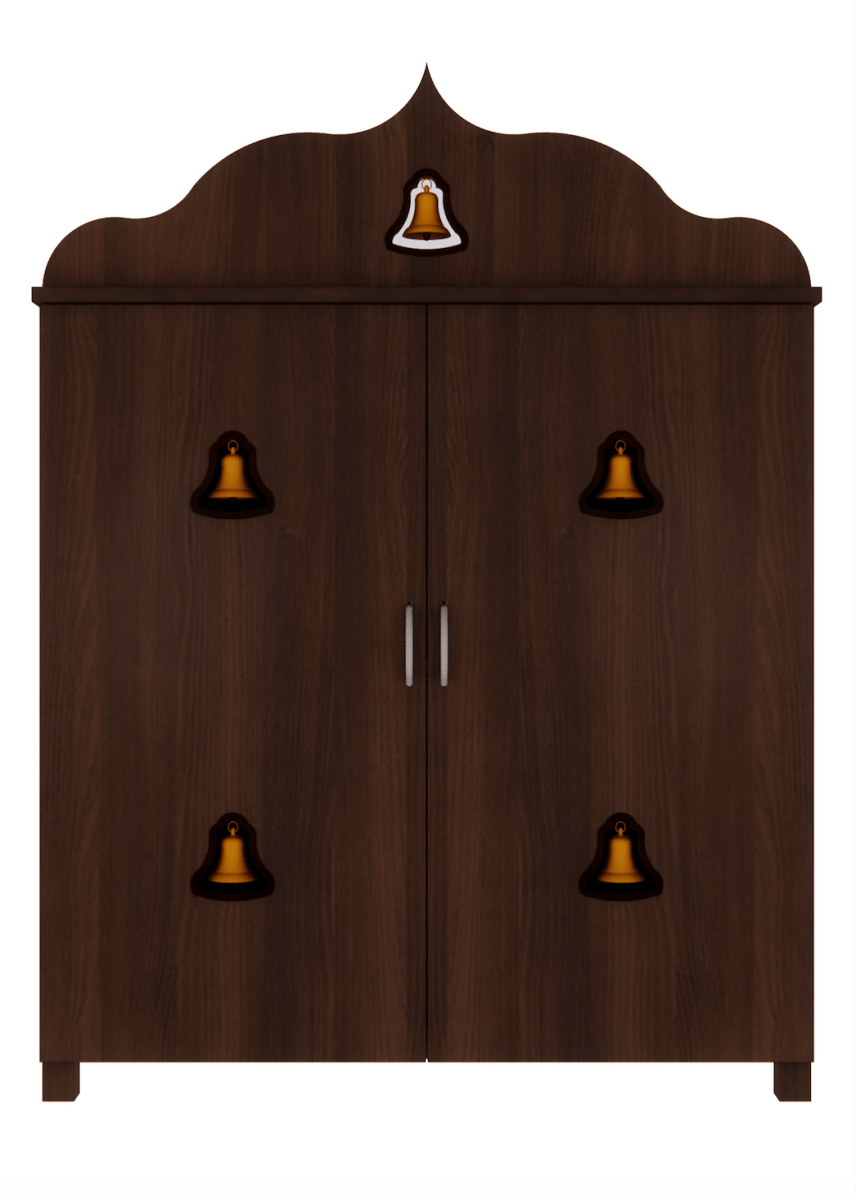 Pooja Stand (3 x 3 Feet, Dark Brown) - Sekar Lifestyle