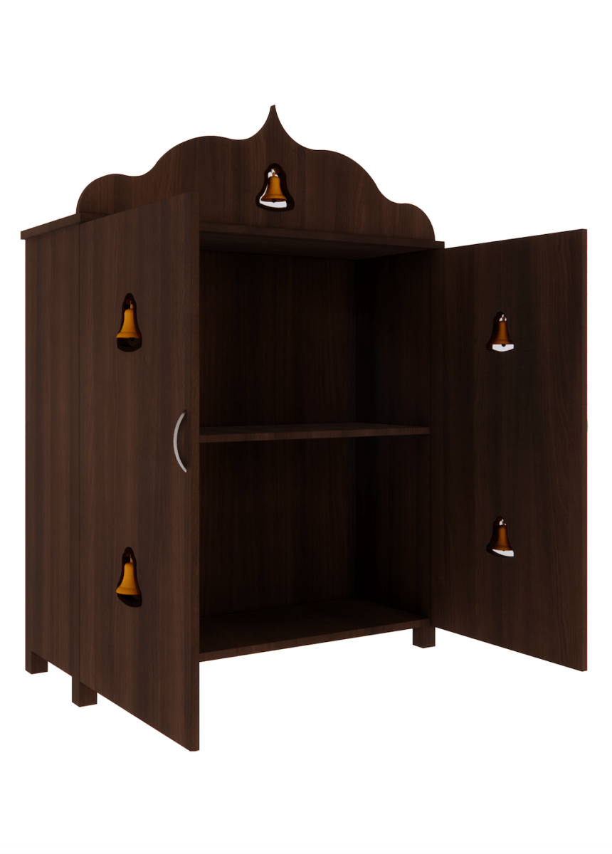 Pooja Stand (3 x 3 Feet, Dark Brown) - Sekar Lifestyle