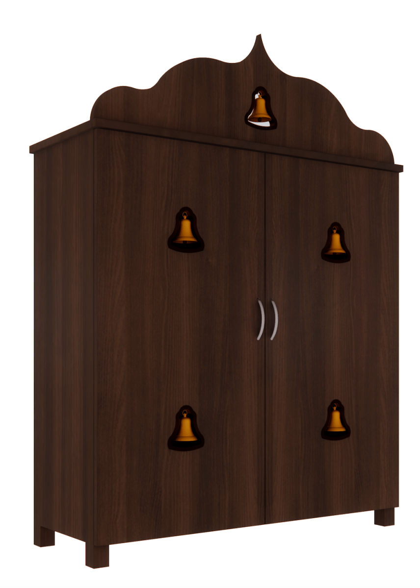 Pooja Stand (3 x 3 Feet, Dark Brown) - Sekar Lifestyle