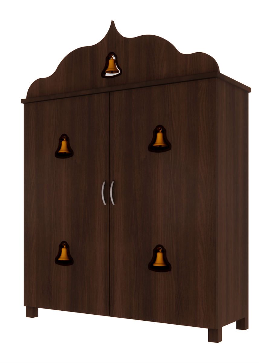 Pooja Stand (3 x 3 Feet, Dark Brown) - Sekar Lifestyle