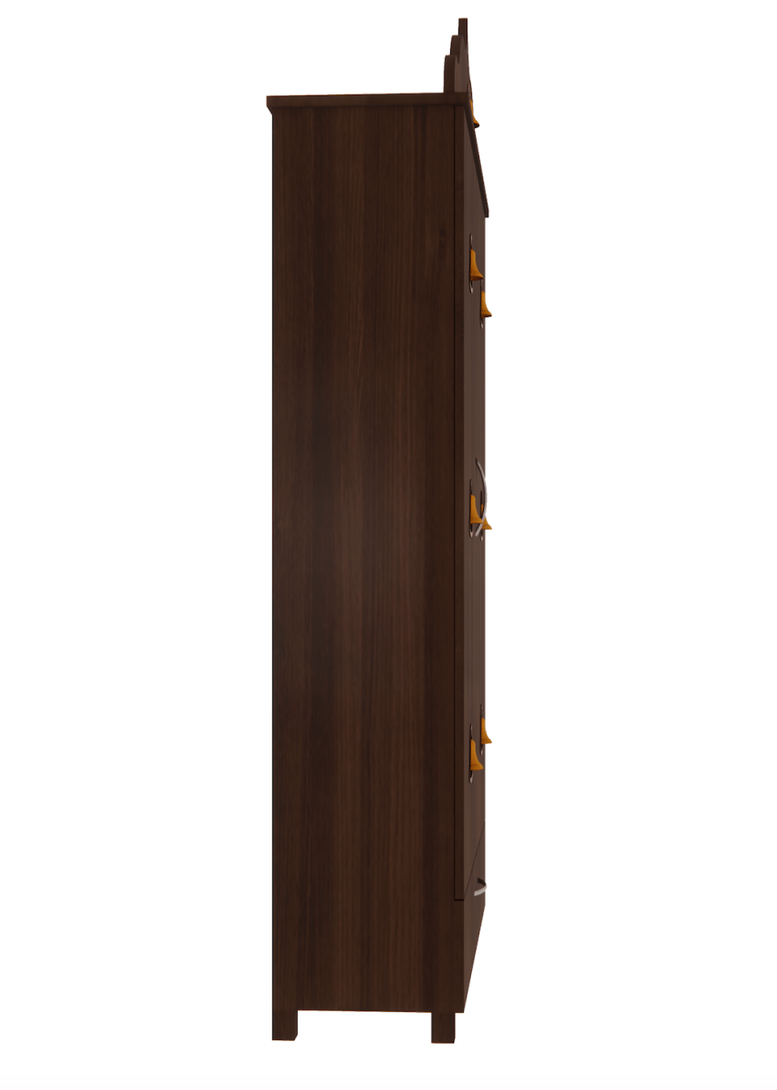Pooja Stand (5 x 3 Feet, Dark Brown with Draw) - Sekar Lifestyle