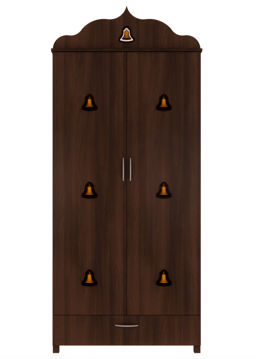 Pooja Stand (6 x 3 Feet, Dark Brown with Draw) - Sekar Lifestyle