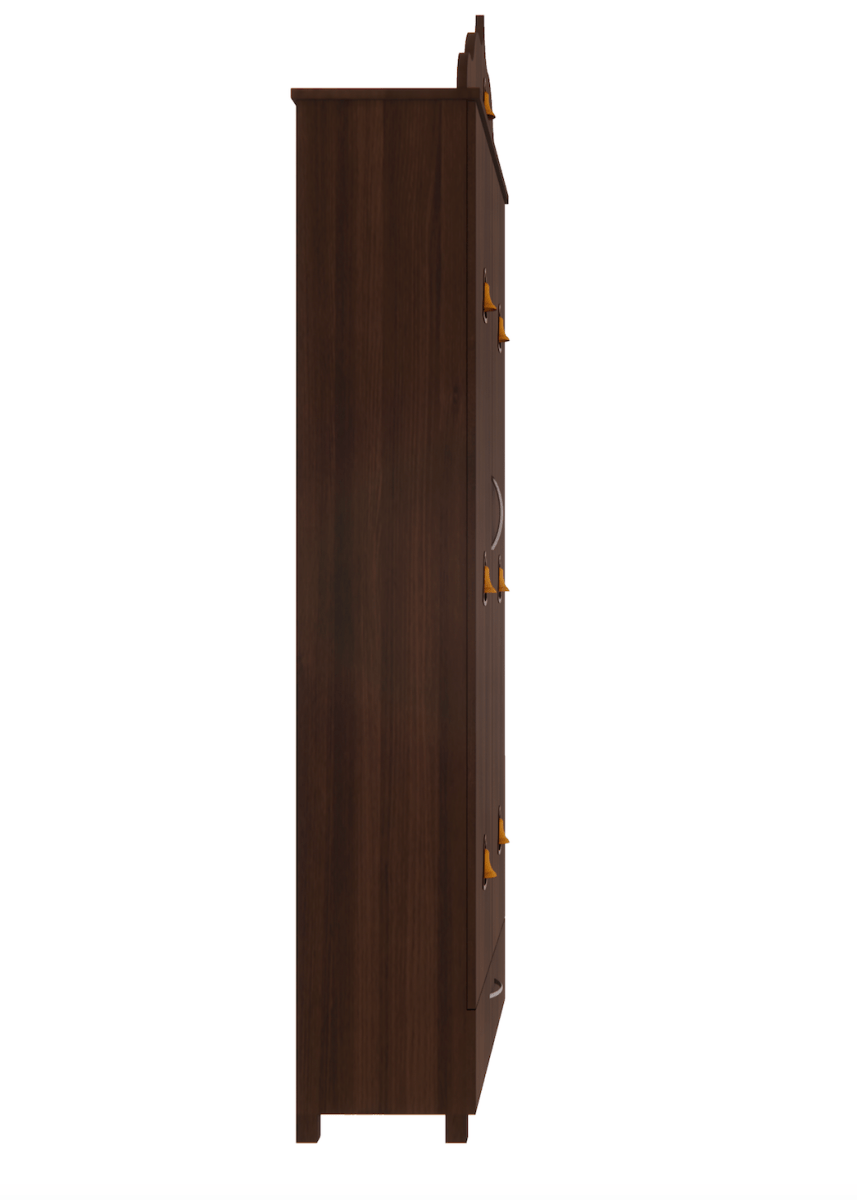 Pooja Stand (6 x 3 Feet, Dark Brown with Draw) - Sekar Lifestyle