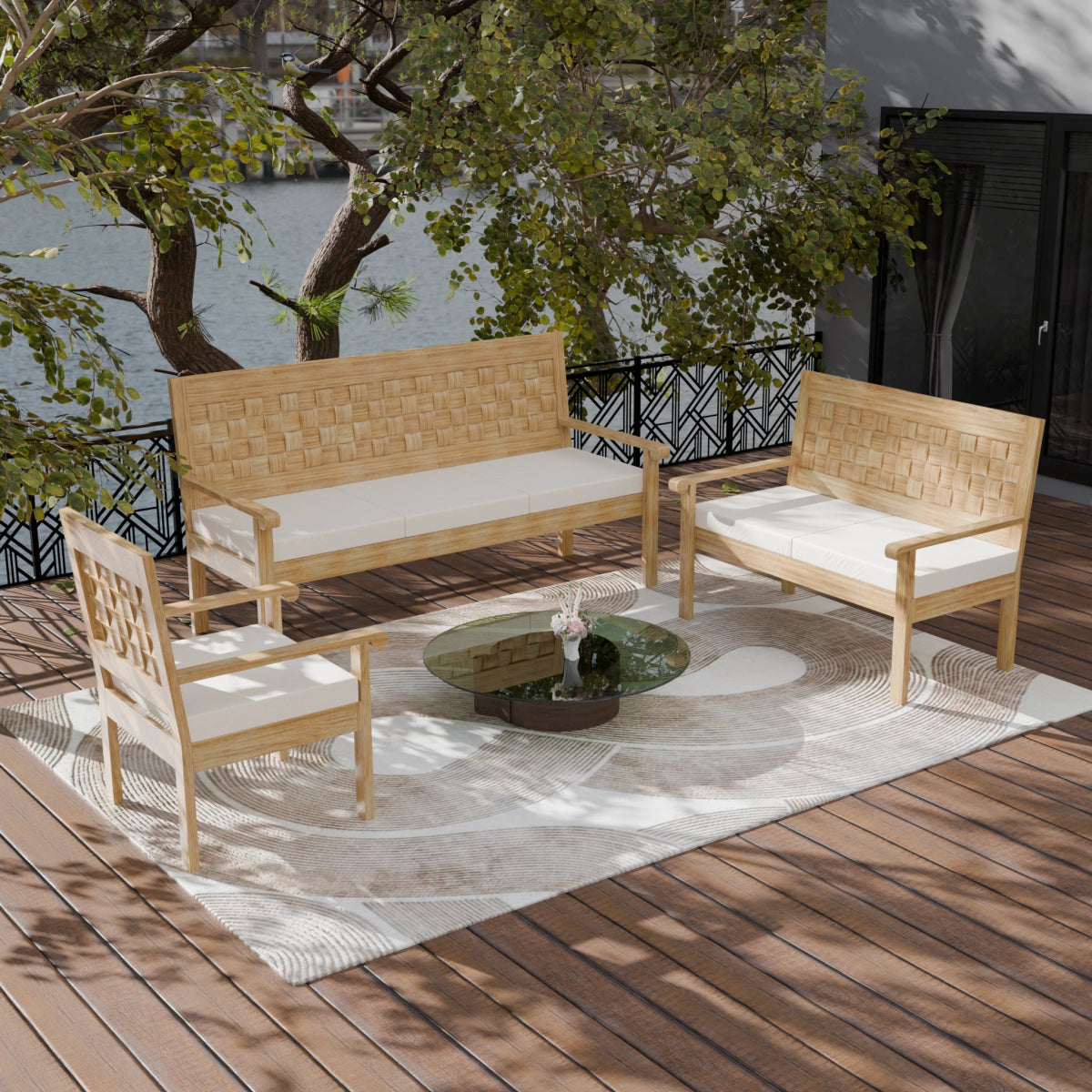 Regal Teak Wood Sofa Set - Sekar Lifestyle