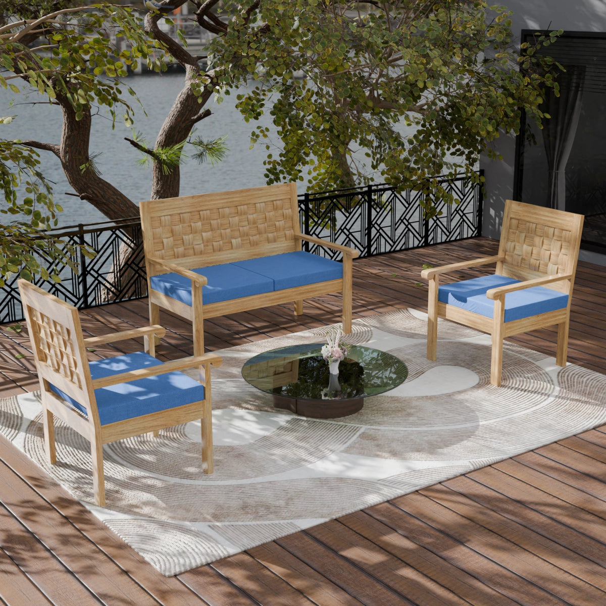 Regal Teak Wood Sofa Set - Sekar Lifestyle