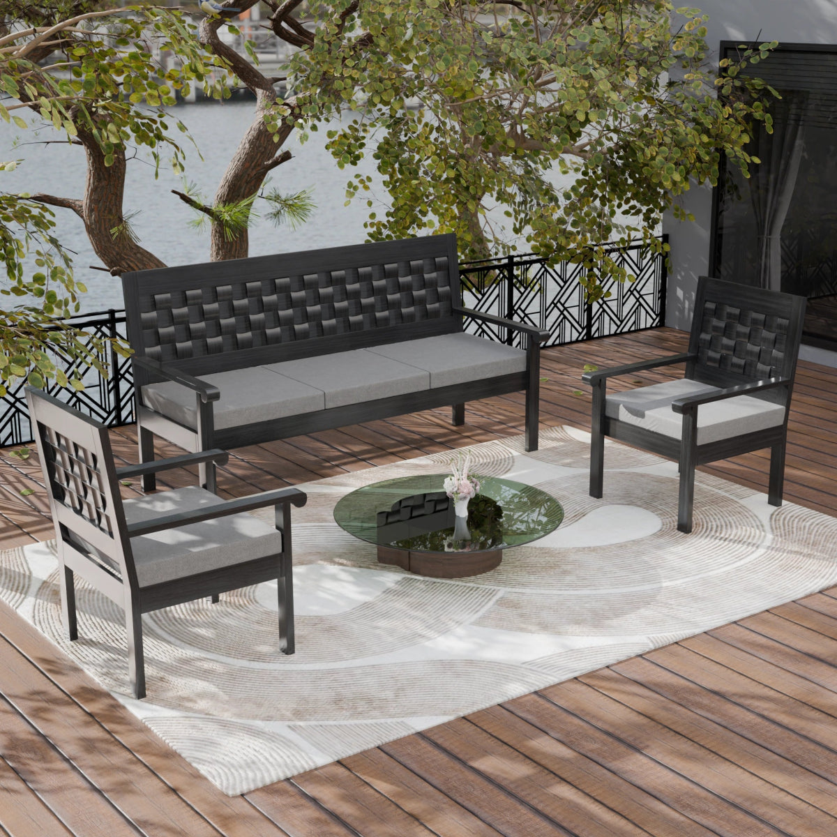 Regal Teak Wood Sofa Set - Sekar Lifestyle