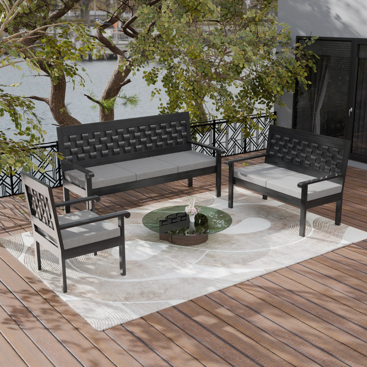 Regal Teak Wood Sofa Set - Sekar Lifestyle